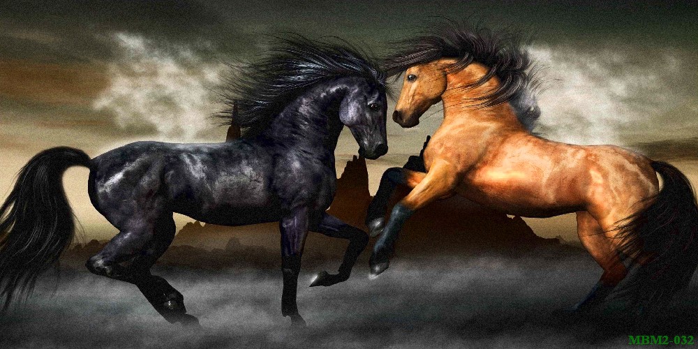 Tranh ngựa - bát mã - Mã đáo MBM2-032